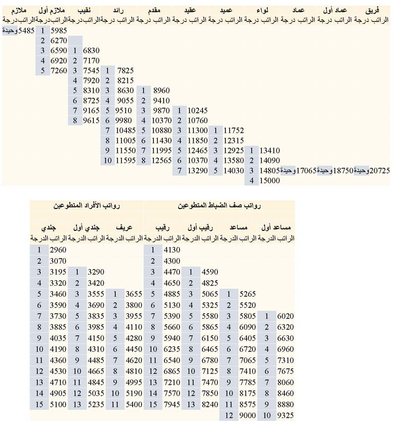 الخدمة الاضافية للعسكريين